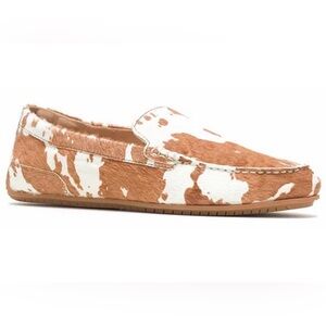 Hush Puppies Brown and White Cowhide Driving Loafers- limited edition